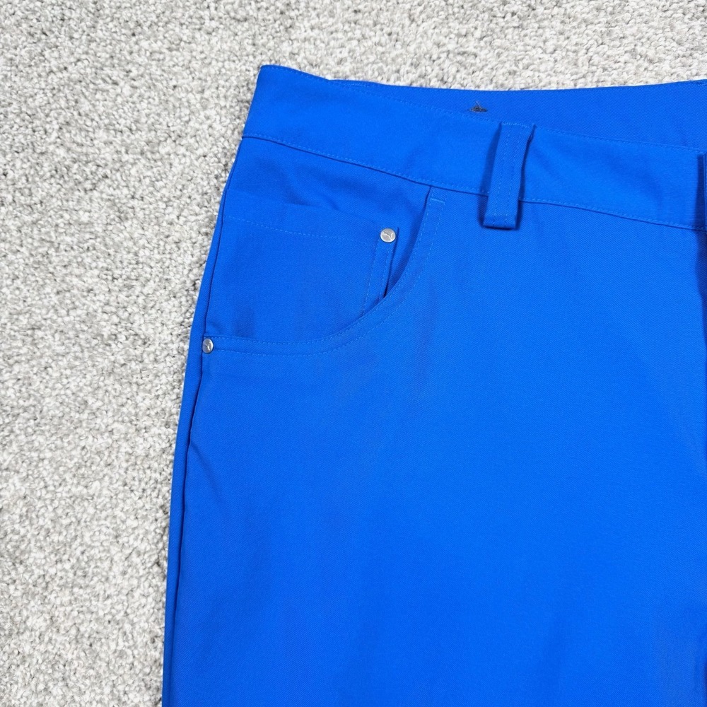 PUMA Golf Pants Men's 36x31Blue Performance Stretch 5 Pocket Straight Leg - Picture 7 of 12